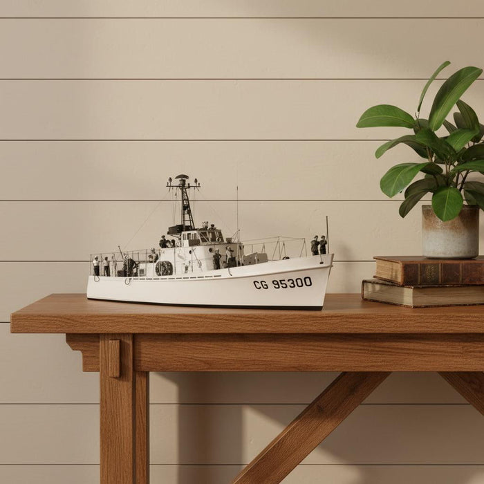 Hand Painted Model Boat (624444) - White