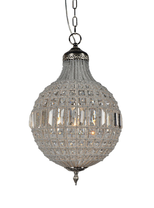 Unique Statement Metal Crystal Glass Chandelier With Shades - Silver
