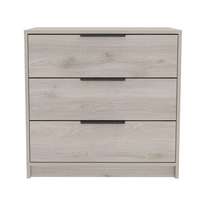 28" Wood Three Drawer Dresser - Light Gray
