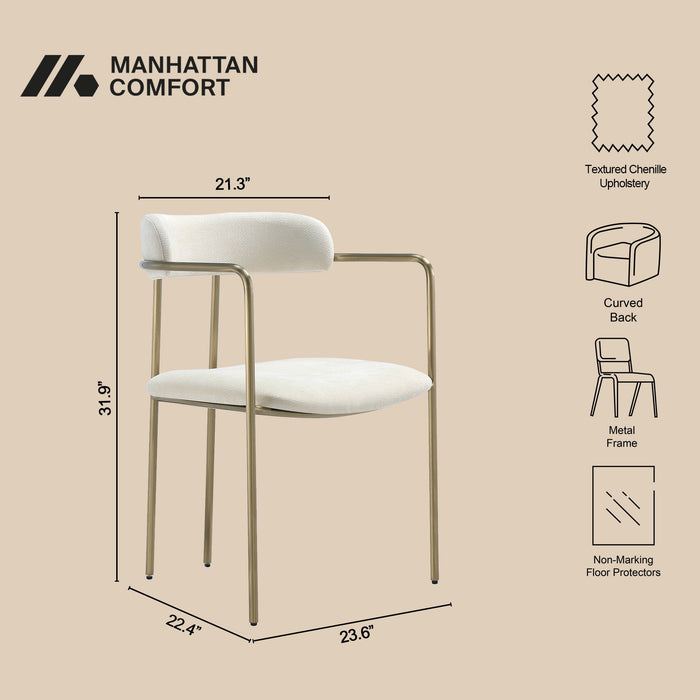 Manhattan Serene - Metal Upholstered Dining Chair