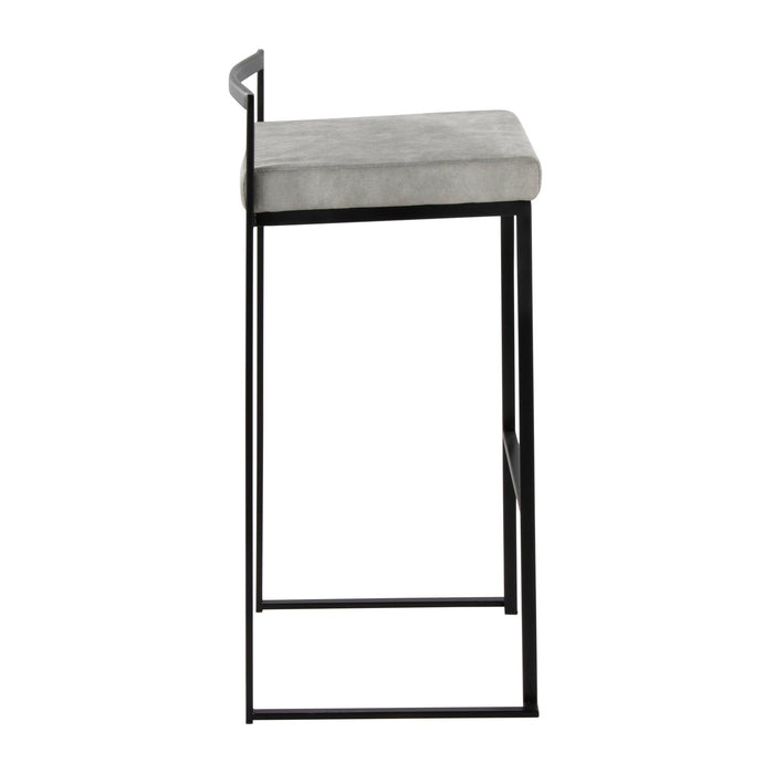 Fuji - Stackable Barstool - Black Metal