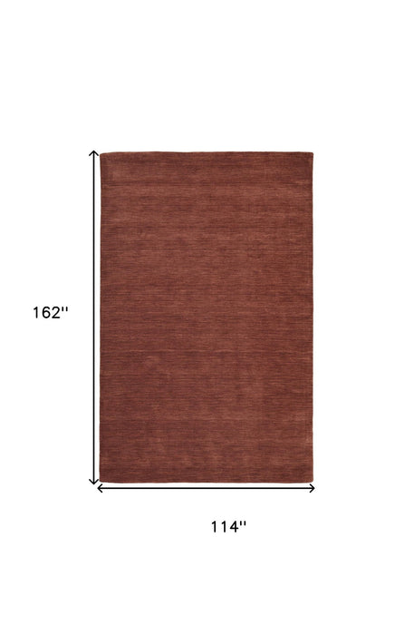 10' x 13' Wool Hand Woven Area Rug - Orange And Red