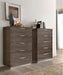 ESF Platinum wood accent chest with a sleek design and natural wood finish, showcasing its elegant storage and decorative style.