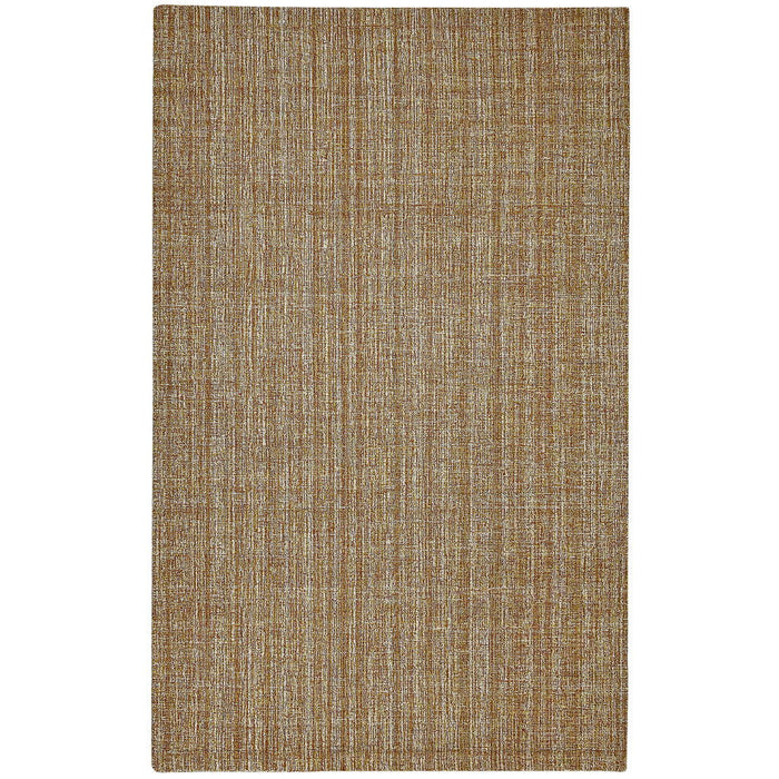 9' X 12' Wool Striped Hand Tufted Area Rug - Ivory And Rust