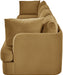 Meridian Furniture Hammond velvet performance fabric 4-piece sectional sofa with plush cushions and modern design.