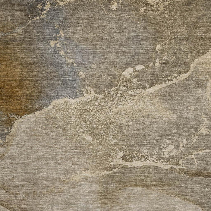 10' X 14' Abstract Washable Area Rug With UV Protection (647200) - Brown / Gray / Ivory