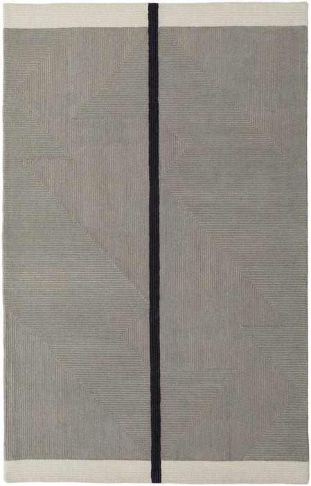 12' x 15' Wool Abstract Geometric Hand Tufted Area Rug - Black And Gray