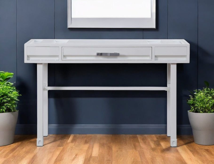 47" Iron Vanity Table - White