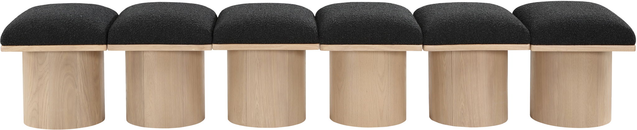 Pavilion - 6 Piece Modular Bench With Natural Base