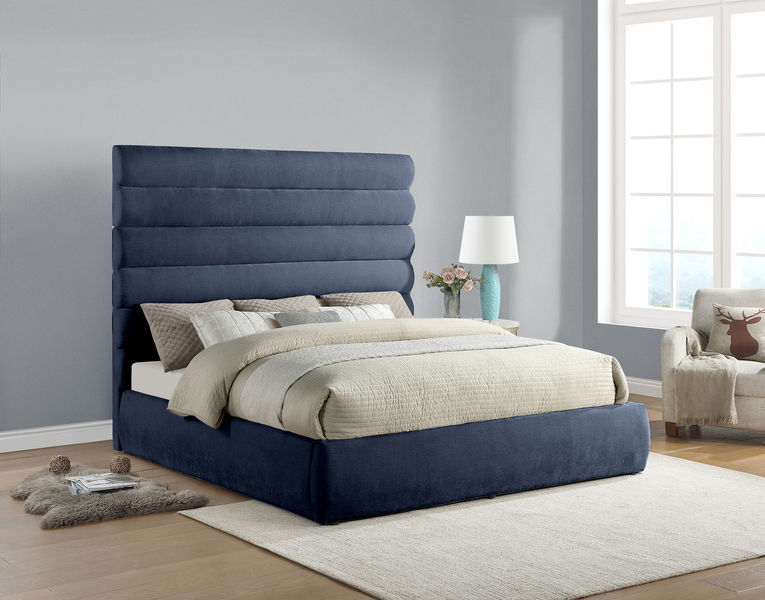 Adam - Chenille Fabric Bed With 70.5" Headboard