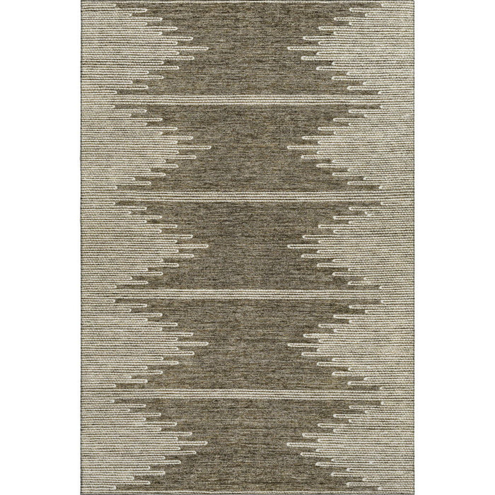 10' X 14' Abstract Washable Area Rug With UV Protection (653683) - Coffee / Ivory