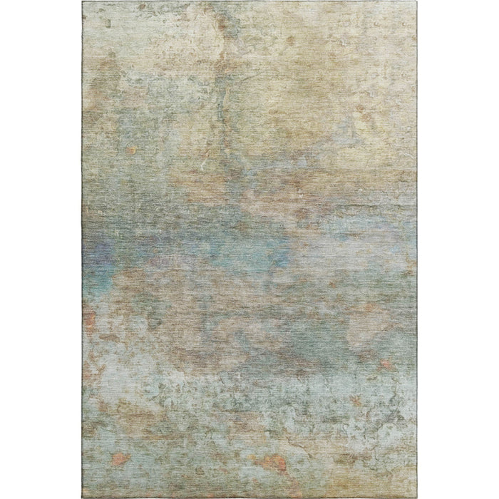 10' X 14' Abstract Washable Area Rug With UV Protection (717803) - Wheat / Beige