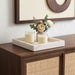 Michael genuine marble tray by Meridian Furniture, showcasing a sleek rectangular tray with polished marble surface.