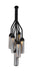 HomeRoots Shaded Empire Six Light metal and glass flush ceiling chandelier with black finish and clear shades, modern ceiling lighting fixture