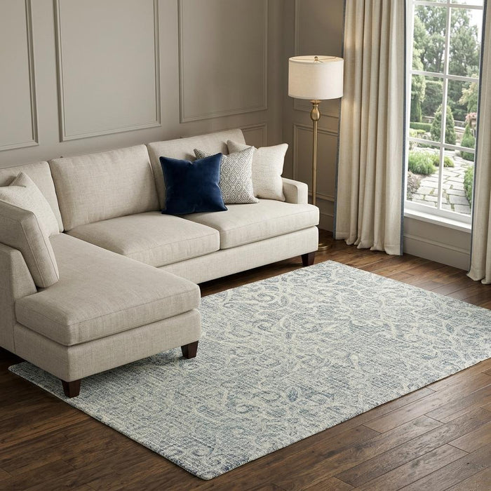 10' X 13' Wool Geometric Hand Tufted Area Rug (576311) - Gray / Ivory