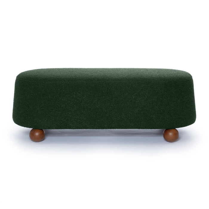 Jaine - Boucle Large Ottoman - Forest Green