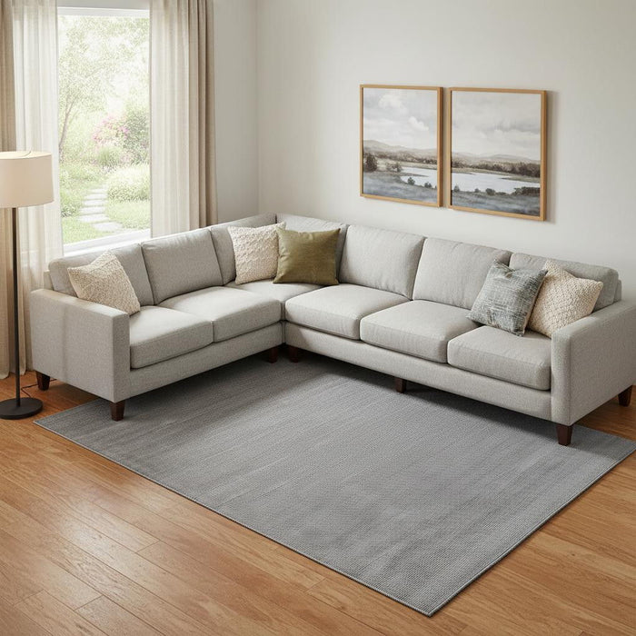 9' X 12' Hand Woven Area Rug (721522) - Gray