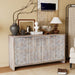 Giga farmhouse-style wooden accent cabinet with four doors, ideal for living room, entryway, or dining room storage.