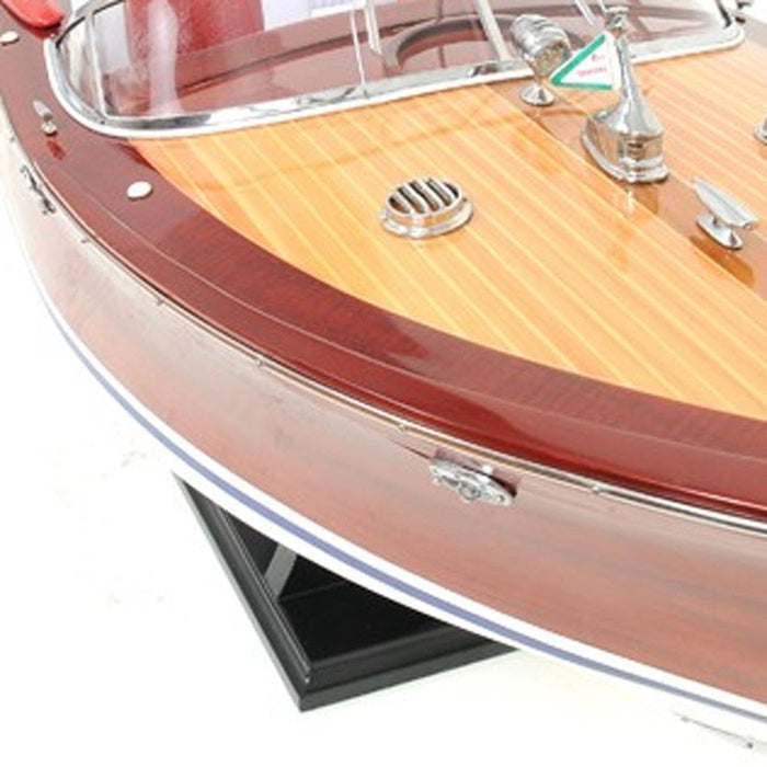 Riva Aquarama Hand Painted Decorative Boat - Aqua