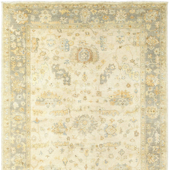 6' X 9' Wool Oriental Hand Knotted Area Rug - Beige And Gray