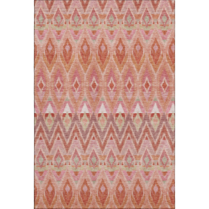 3' X 5' Southwestern Washable Area Rug With UV Protection (651906) - Pink / Orange / Mint Green