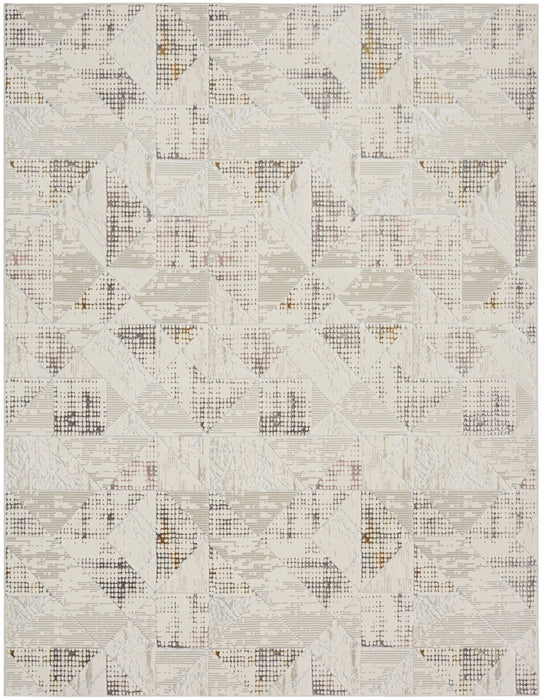 9' X 12' Geometric Area Rug (551373) - Cream