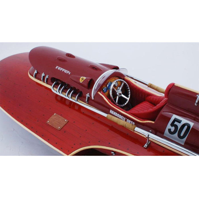 Hand Painted Model Boat (624224) - Red