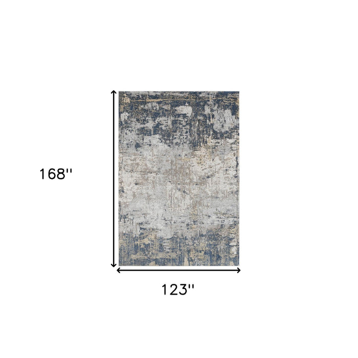 10' X 14' Abstract Viscose Area Rug - Beige