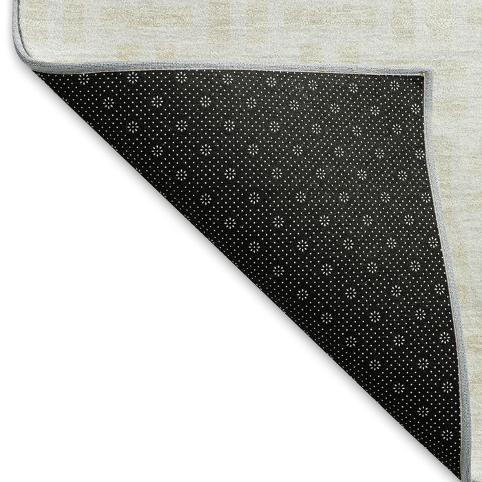 10' X 14' Abstract Geometric Washable Area Rug With UV Protection (673549) - Ivory / Beige