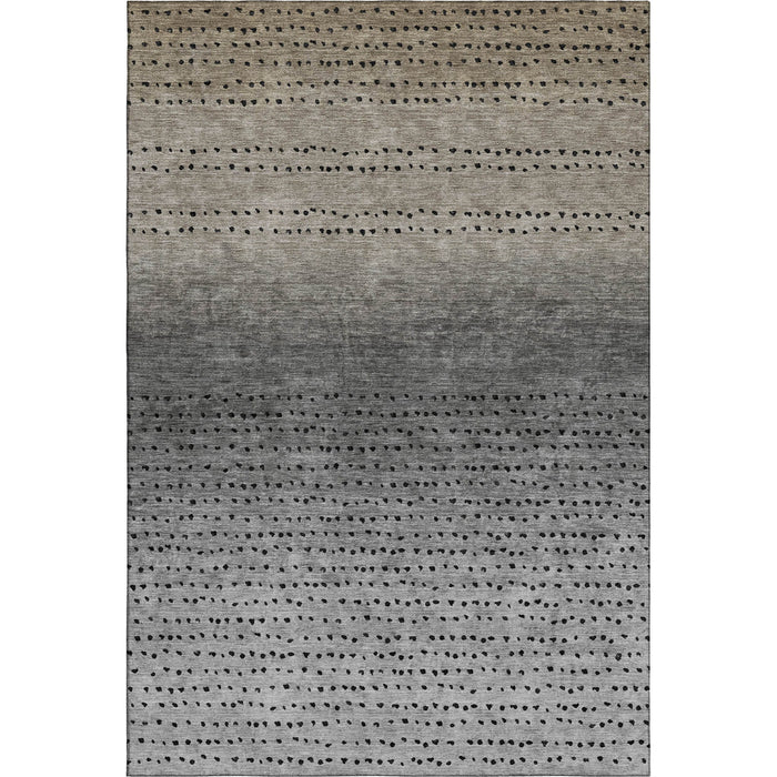 10' X 14' Abstract Washable Area Rug With UV Protection (710837) - Taupe / Charcoal / Gray