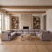 Meridian Furniture Hammond velvet performance fabric 9-piece sectional sofa with plush cushions and modern design.