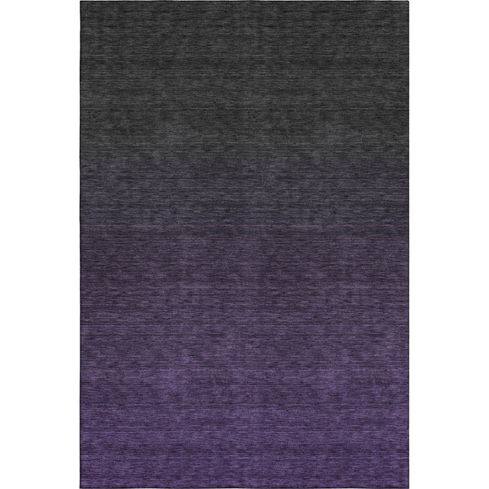 10' X 14' Ombre Washable Area Rug With UV Protection (667312) - Eggplant / Charcoal