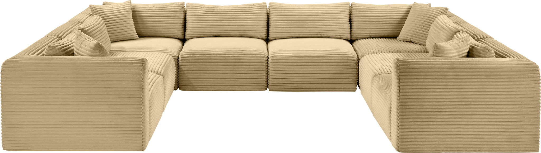 Shaggy - 8 Piece Modular U-Shaped Sectional