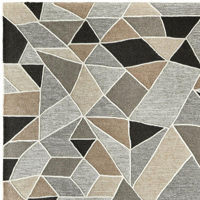 8' X 10' Wool Abstract Hand Tufted Area Rug (722228) - Blue / Ivory