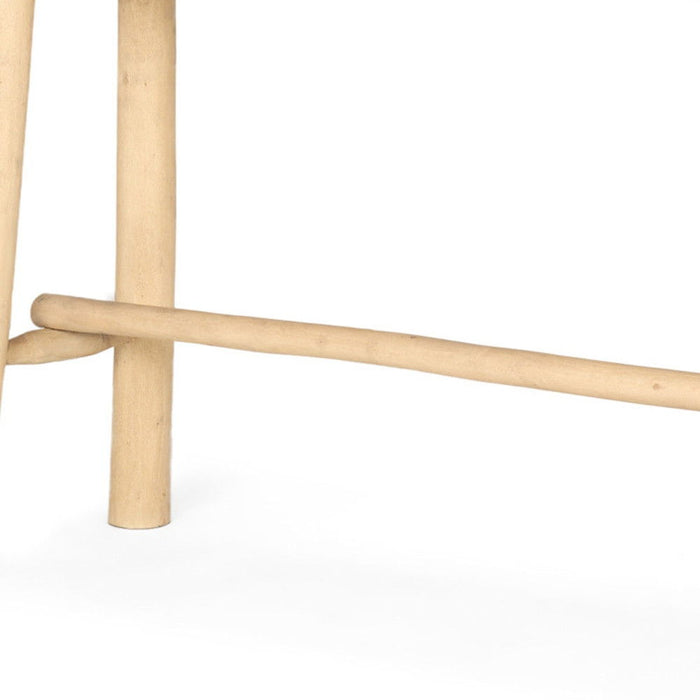 66" Solid Wood Trestle Console Table - Light Brown