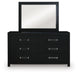 Signature Design by Ashley Maeling six drawer dresser with sleek wood finish and modern handles, ideal for bedroom storage.