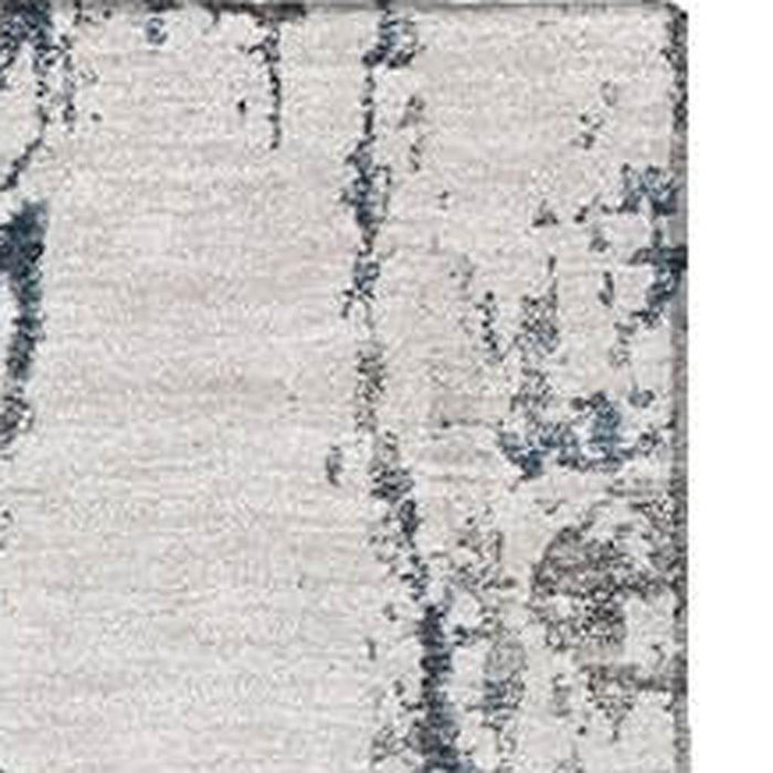 10' X 14' Abstract Washable Area Rug With UV Protection (700685) - Blue / Ivory