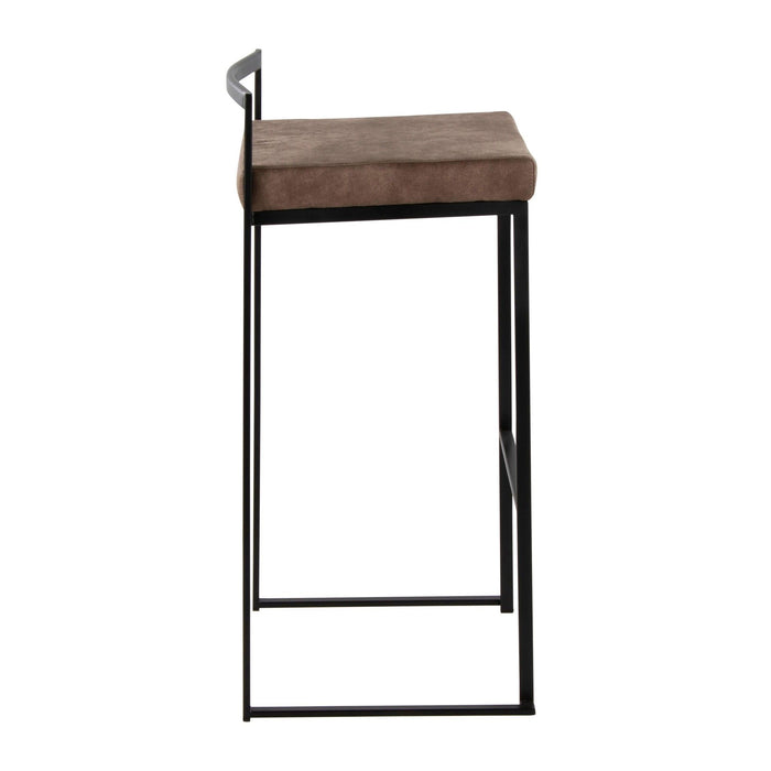 Fuji - Stackable Barstool - Black Metal
