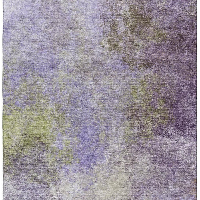 10' X 14' Abstract Washable Area Rug With UV Protection (710580) - Purple / Green