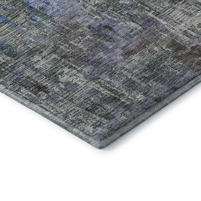 10' X 14' Abstract Washable Area Rug With UV Protection (692262) - Fern Green / Blue / Beige