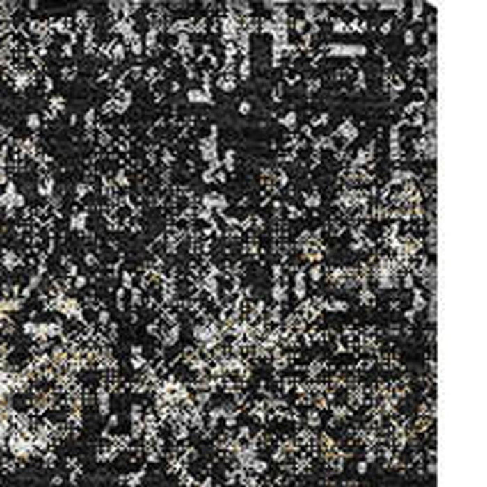 10' X 14' Abstract Washable Area Rug With UV Protection (674832) - Black / Ivory