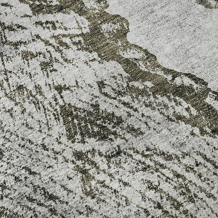 3' X 5' Woodland Lodge Washable Area Rug With UV Protection (653738) - Gray / Ivory
