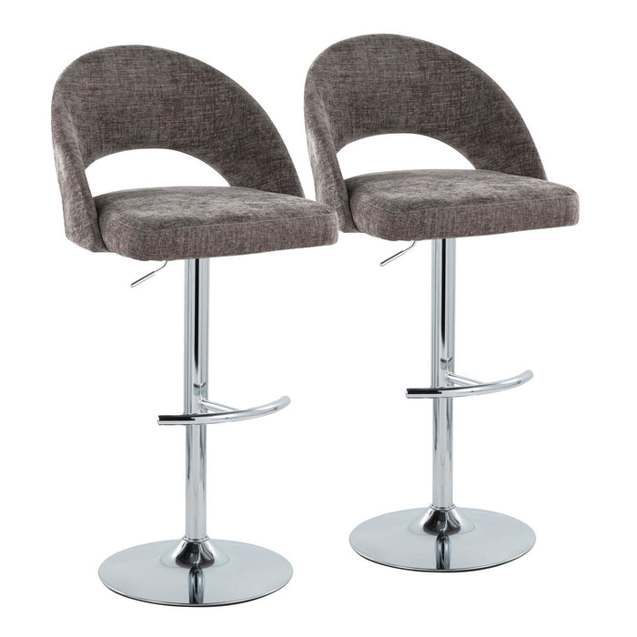 Renee - Adjustable Barstool (Set of 2) - Chrome Base