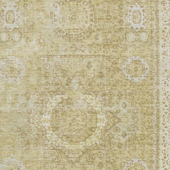 10' X 14' Oriental Washable Area Rug With UV Protection (699752) - Beige / Gold