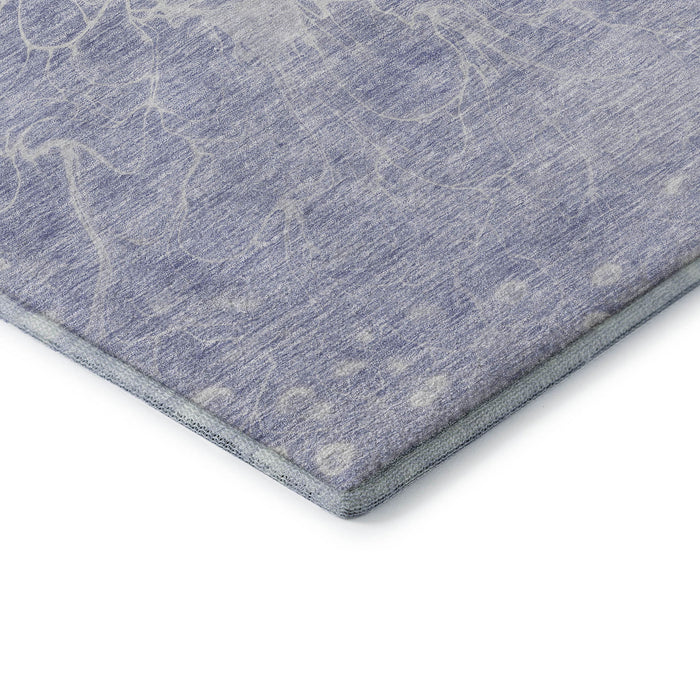 10' X 14' Abstract Washable Area Rug With UV Protection (654596) - Lavender / Ivory