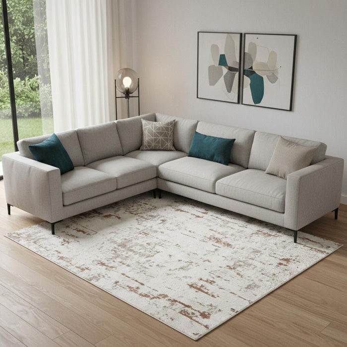 9' X 12' Abstract Area Rug (551399) - Cream