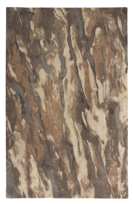 9' x 12' Wool Abstract Hand Tufted Area Rug - Green And Ivory
