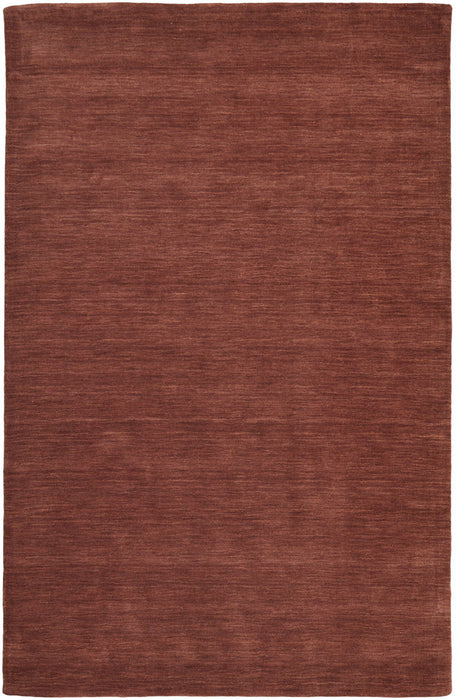 8' x 11' Wool Hand Woven Stain Resistant Area Rug - Orange And Red
