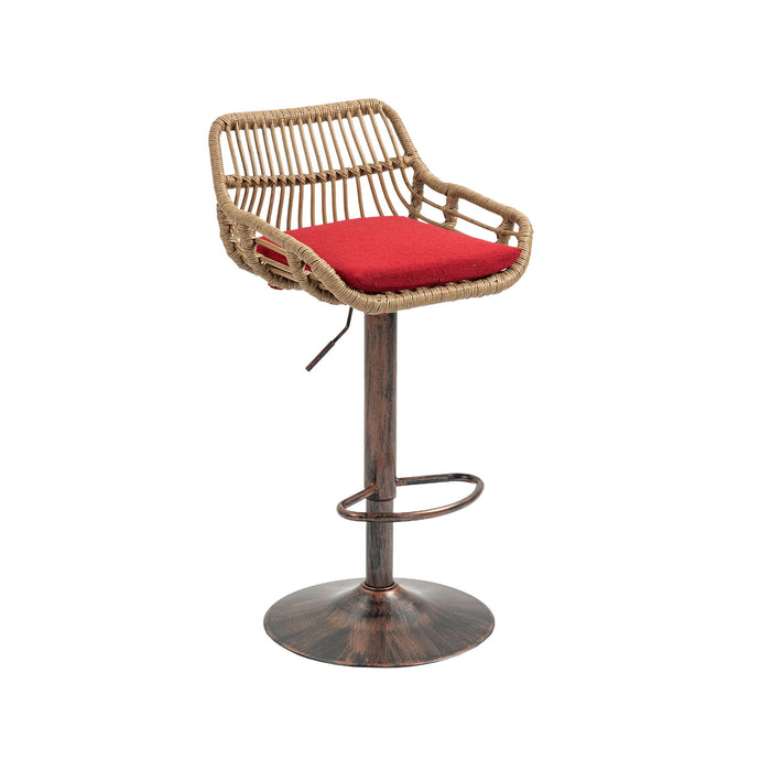 Set of 2 Giga modern swivel bar stools with adjustable height and footrests, featuring sleek design and comfortable seating.