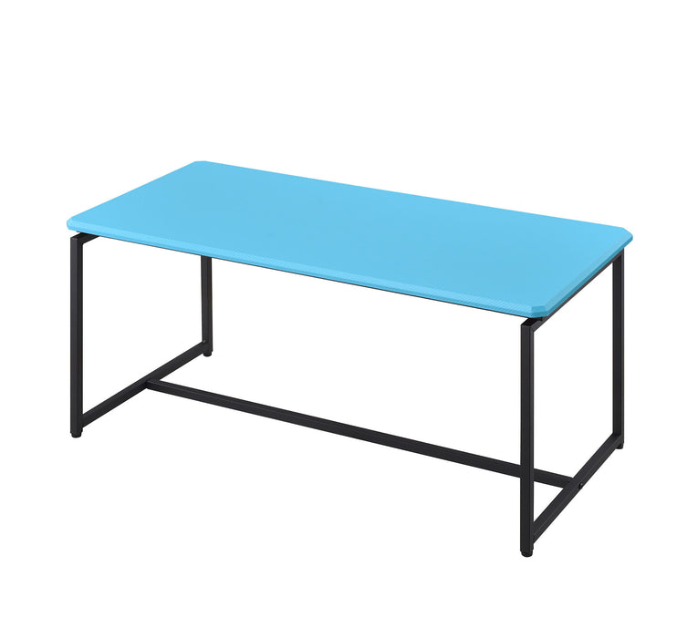 Giga GT 3-piece carbon fiber wrap coffee and end table set, modern black tables with sleek carbon fiber finish, set of three.